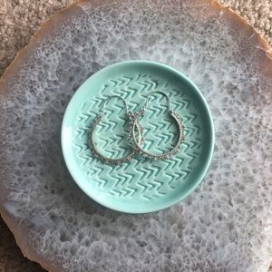 Detailed silver earrings